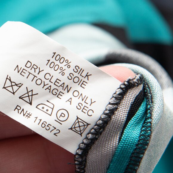 Issa London 100% Silk Dress A-Line Kimono Mini Deep V-Neck Blue Grey Size 10 New - Picture 7 of 10